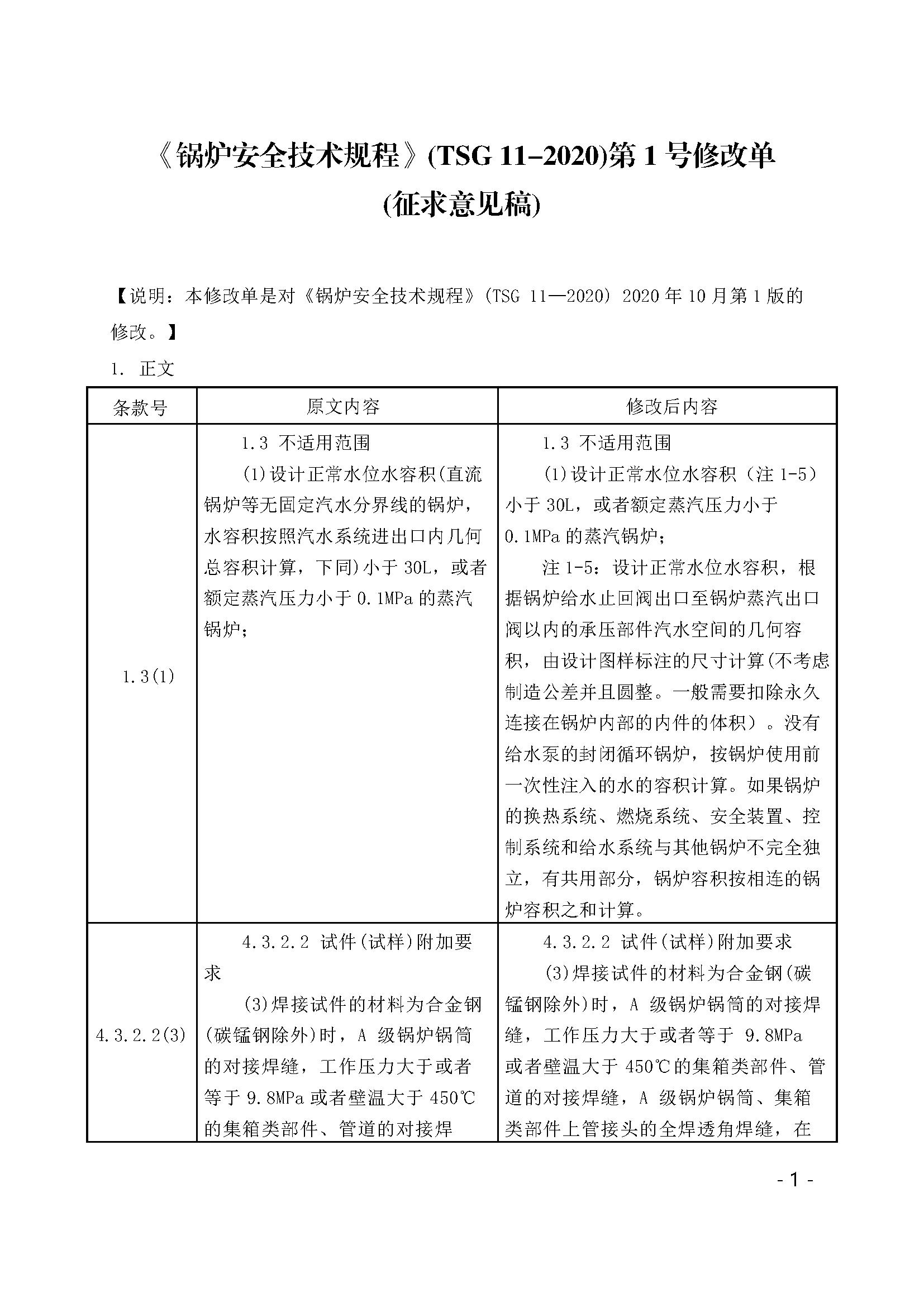 附件1:《〈鍋爐安全技術(shù)規(guī)程〉(TSG 11-2020)第1號修改單(征求意見稿)》_頁面_1.png